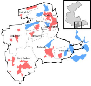 Карта административных единиц Зандерсдорф-Брена