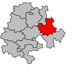 Кантон на карте департамента Верхняя Гаронна