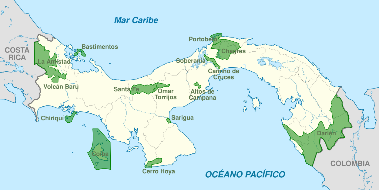 Mapa de Panamá (parques naturales).svg