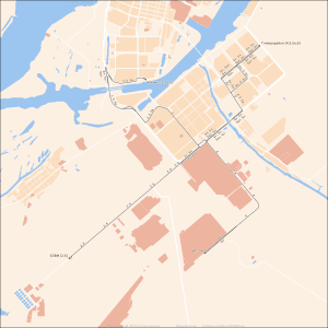 Балаково trolleybus map 2021.svg