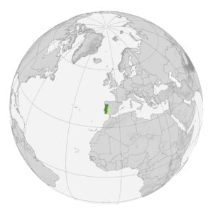 Расположение Португалии на карте мира