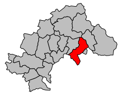 Кантон на карте департамента Верхние Альпы