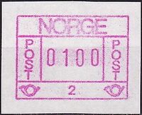 Norway 1978 variable value stamp 2 0100 Mi 1.jpg