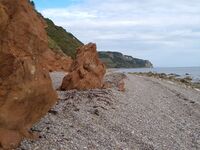 Red rock, Branscombe Ebb - geograph.org.uk - 240964.jpg