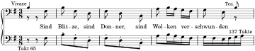 BWV 244 Incipit Nr. 33b Sind Blitze, sind Donner.svg