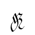 Court hand lowercase Que.png