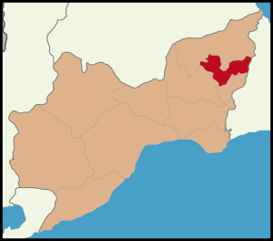 Район Капаклы на карте ила Текирдаг