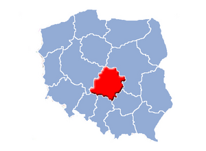 Лодзинэнь воеводства на карте