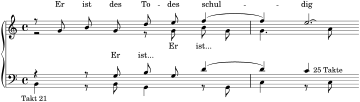 BWV 244 Incipit Nr. 42b Er ist des Todes.svg