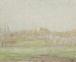 Camille Pissarro - Vue de Bazincourt, brouillard (PD 1024).jpg
