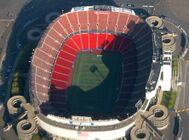 An aerial view of Giants Stadium