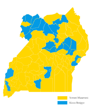 Ugandan presidential election by district, 2006.png
