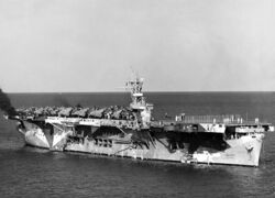 USS Santee (CVE-29) at anchor 1942.jpg