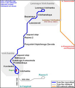 Map of Volchansk Tramway (English).png