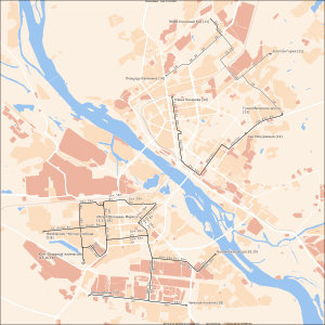 Novosibirsk tram map 2022-04.svg