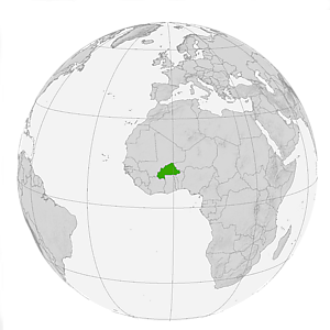 Буркина-Фасо на карте мира
