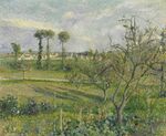 Camille Pissarro - Soleil couchant au Valhermeil, Auvers-sur-Oise (PD 621).jpg