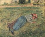 Camille Pissarro - Le Repos, paysanne couchée dans l´herbe, Pontoise - 1882.jpg