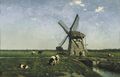 Иохан Хендрик Вейсенбрух. Пейзаж с мельницей у Схидама, 1873
