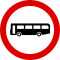 Mauritius Road Signs - Prohibitory Sign - No entry for buses and coaches.svg