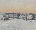 Camille Pissarro - Vue de Bazincourt, effet de neige, soir - Ordrupgaard (PD 1020).jpg