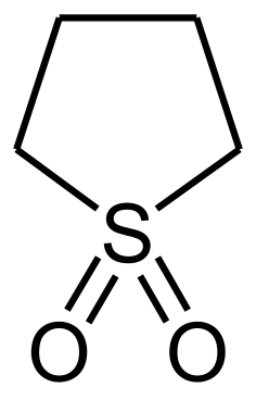 Sulfolane structure.svg