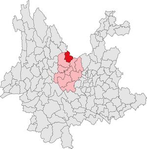 Юнжэнь на карте