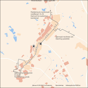 Leninsk-Kuznetsky trolleybus map 2022-05.svg