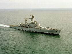 USS England (CG-22) underway at sea on 27 February 1992 (6475939).jpg