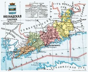 Нюландская губерния на карте