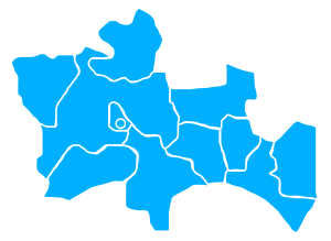 Острувский повят на карте