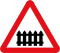 Level crossing with barrier or gate ahead