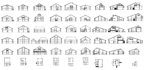 Шестистенки (изба-двойня с заулком)