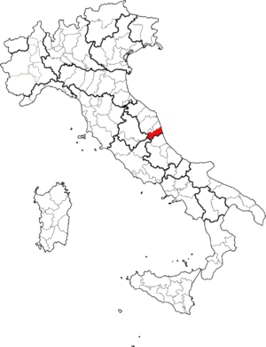 Провинция Асколи-Пичено на карте