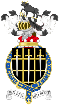 Coat of Arms of John, Baron Morris of Aberavon.svg