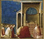 Giotto di Bondone - No. 10 Scenes from the Life of the Virgin - 4.The Suitors Praying - WGA09182.jpg