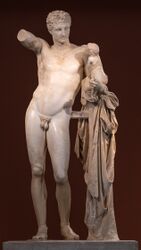 Hermes and the infant Dionysus by Praxiteles.jpg
