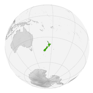 Новая Зеландия на карте мира