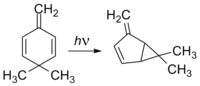3,3-dimethyl-6-methylenecyclohexa-1,4-diene di-p-methane rearrangement.png