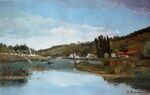 Bords de la Marne à Chennevières (Camille Pissarro), 1864.jpg