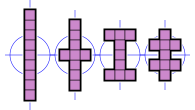 D2 Rotation and Reflection Symmetric Nonominoes.svg