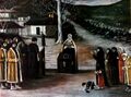 Niko Pirosmani. ''Public Prayer in a Village''. Oil on cardboard, 79x100 cm. The State Museum of Fine Arts of Georgia, Tbilisi.jpg