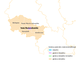 Новомястский повет на карте