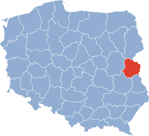 Бяльскоподляское воеводство на карте