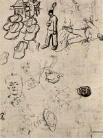 Sheet with Figures at a Table, a Sower, Clogs, etc. f 1651r jh 1955.jpg