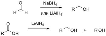 Синтез спиртов методом восстановления