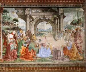 Cappella tornabuoni, 06, adorazione dei magi.jpg