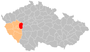 Район Рокицани на карте