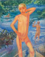 Bathing boys by Petrov-Vodkin (1926, GRM).jpg