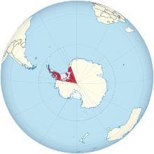 British claims in Antarctica on the globe (Antarctica centered).svg